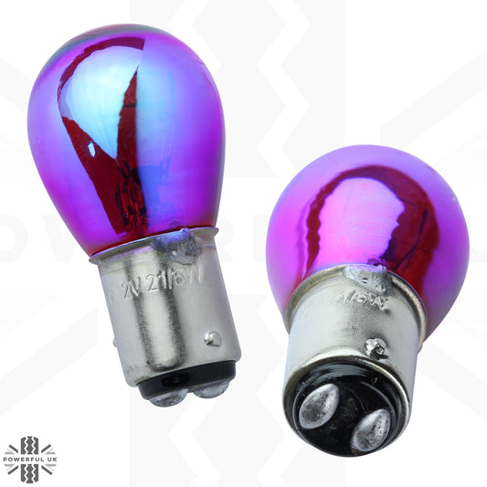 RED Diadem Bulbs BAW15D/PR21W/5W - PAIR