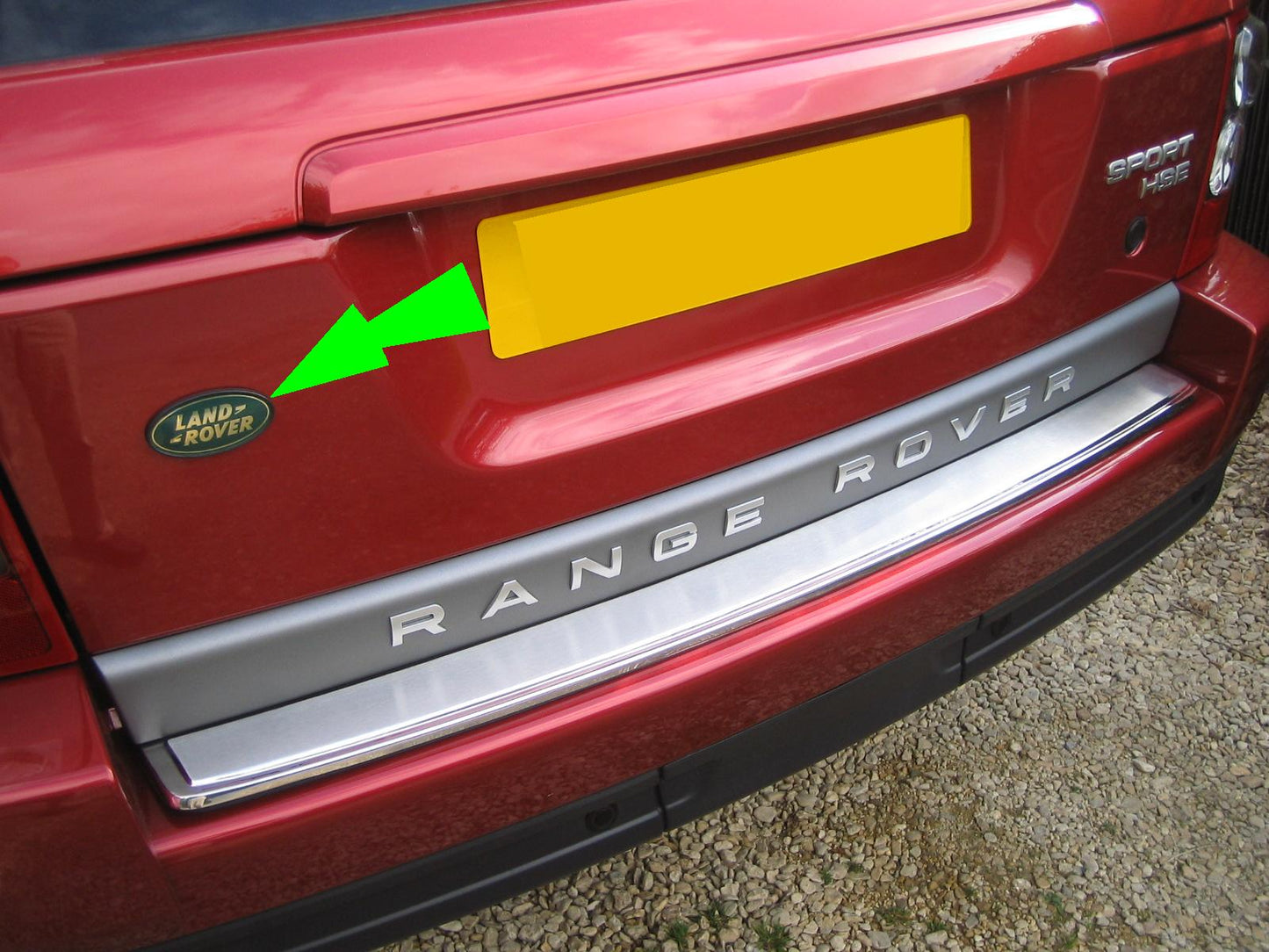 Rear Tailgate Chrome Badge Surround - for Range Rover Sport L320