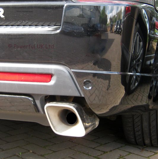 Exhaust Tips for Range Rover Sport Autobiography Rear Bumper - Petrol - Silver Inside