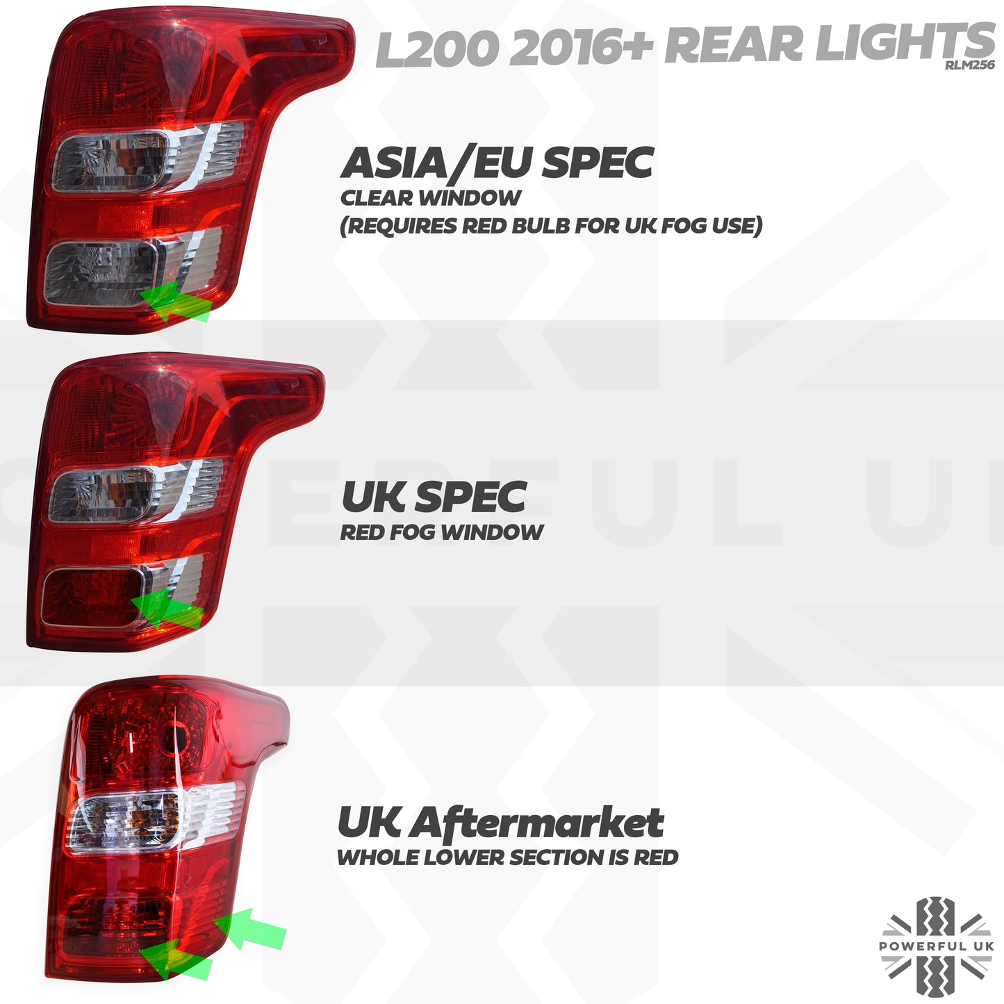 Rear Light - UK Style - RH - for Mitsubishi L200 2016+