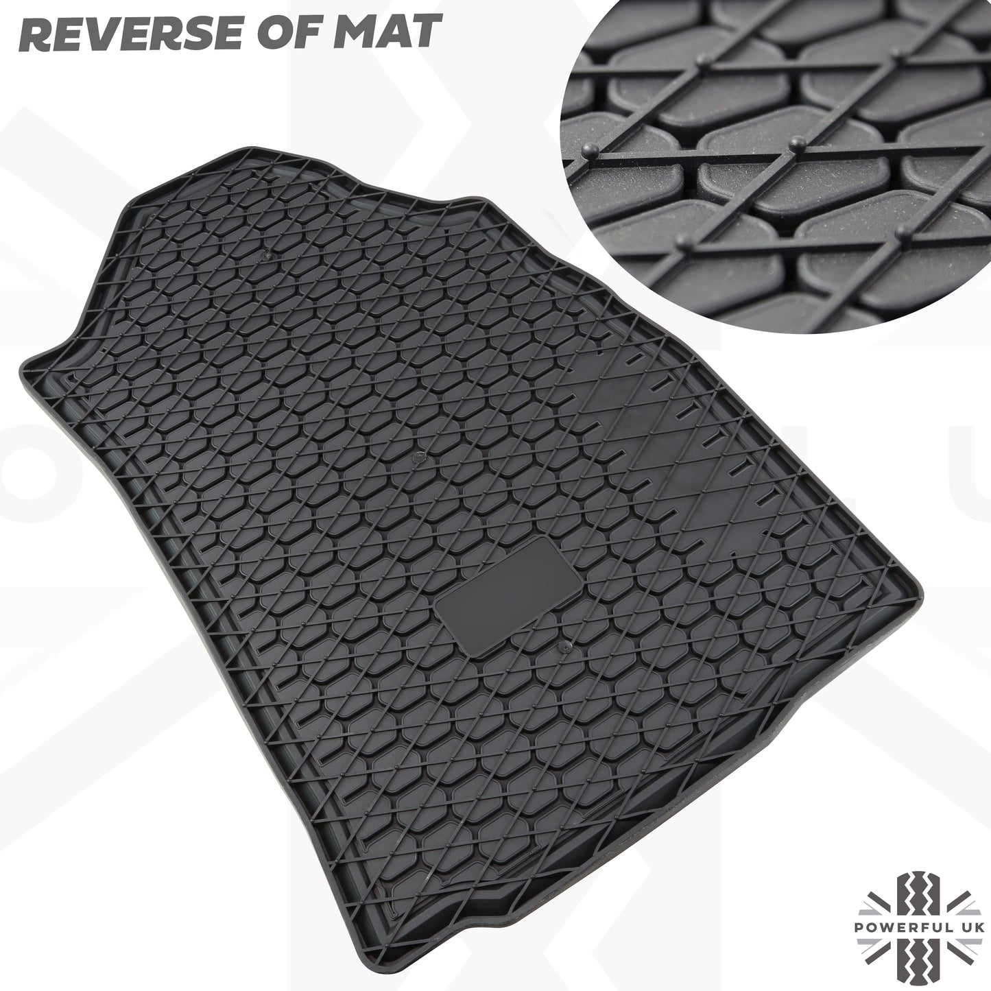Rubber Floor Mats 4pc - RHD - for Toyota Hilux mk8 (2016+)
