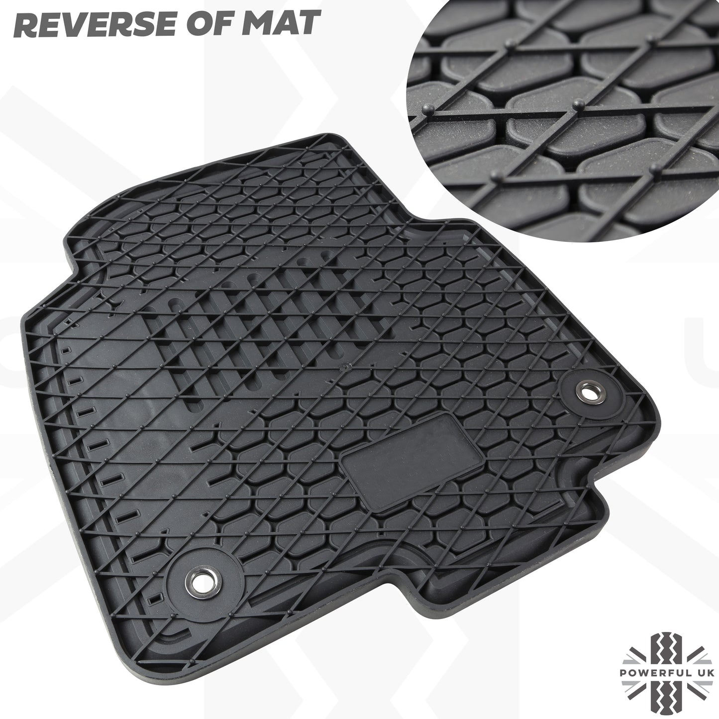 Rubber Floor Mats (Aftermarket) - RHD - for Range Rover Evoque (2011-18) SALOON