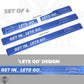 Door Scuff Plate Insert Set - Blue + 'Lets Go' for Range Rover Evoque