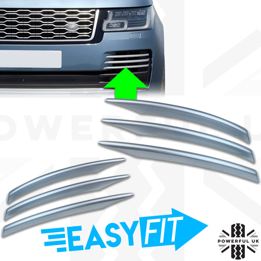 Front Vent Blade Covers - Silver for Range Rover L405 2018