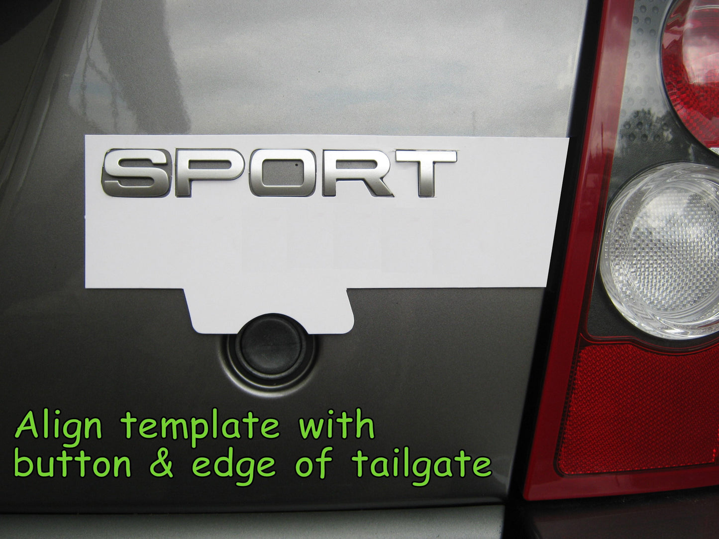 Silver Tailgate Lettering - SPORT - for Range Rover Sport