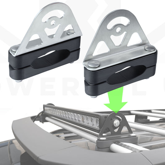 CROSS BAR Mount Clamp Kit for VW Transporter T5 & T6 Van - Kit D (Stainless)