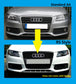 RS Style Front Grille - Black - for Audi A4 B8 (2007-12)