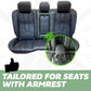 Rear Seat Covers 'with folding armrest' - Ebony/Black for Range Rover Evoque (2011-17)
