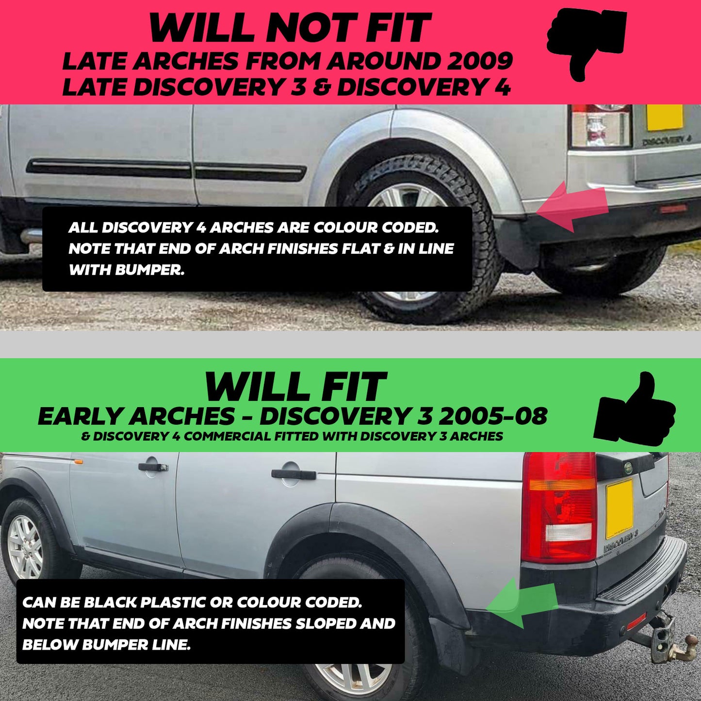 Front & Rear Mudflap Kit for Land Rover Discovery 3 - Early Type (2005-08)