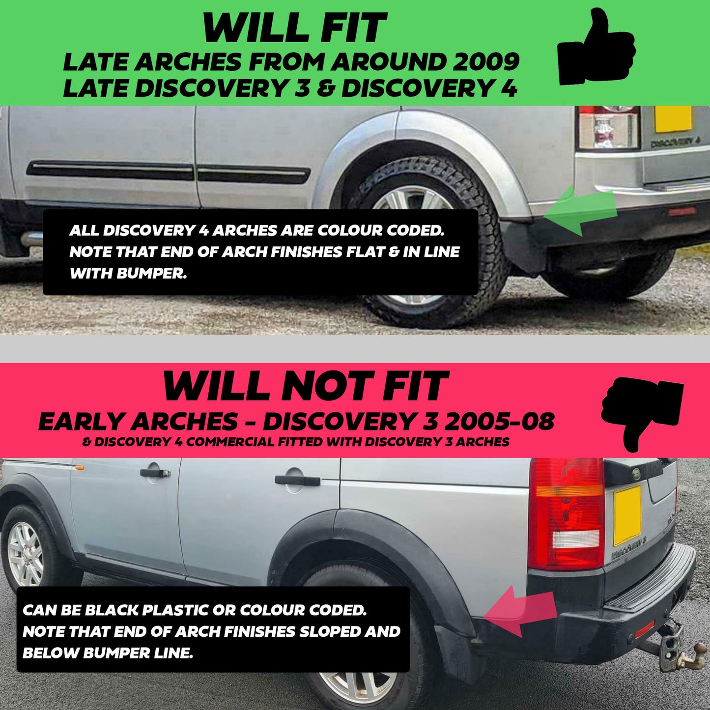 Front & Rear Mudflap Kit for Land Rover Discovery 3/4 - Late Type (2009+)