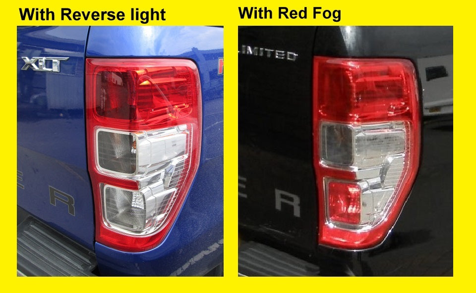 Rear Light 2012 on Red/Chrome - LHD Spec - RH (value range) for Ford Ranger