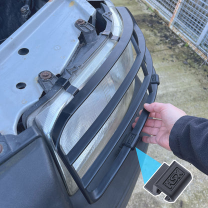 Front Light Guards - Black - for Land Rover Freelander 1 upto 2004