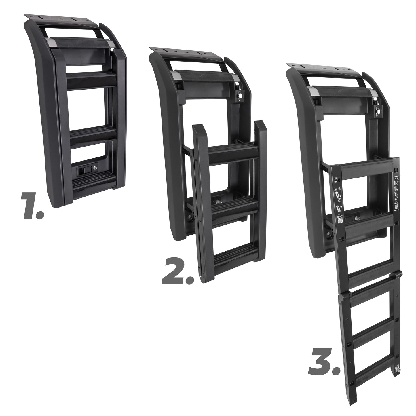 Genuine Deployable Side Ladder for Land Rover Defender L663 - Black