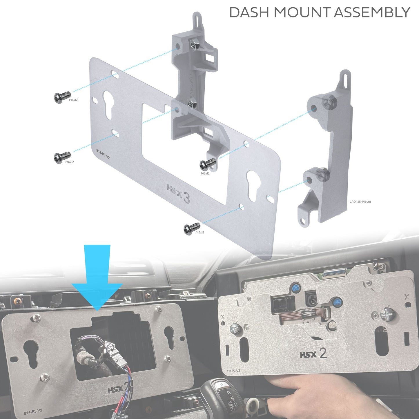 11.4" to 13.1" Infotainment Screen Kit for Land Rover Defender L663 (Brackets + Wiring Loom)