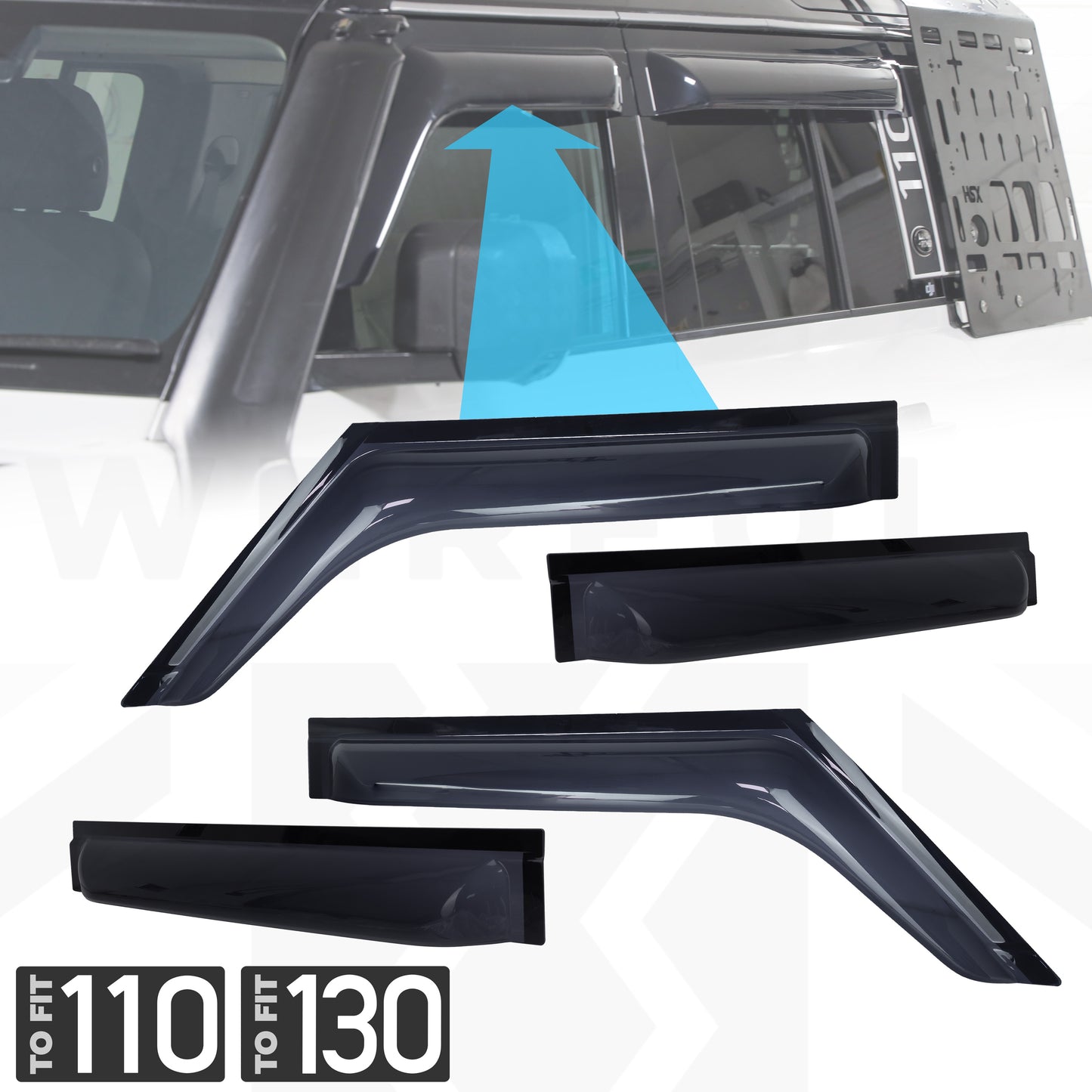 Wind Deflector Set for Land Rover Defender L663 - 4 door (110/130)
