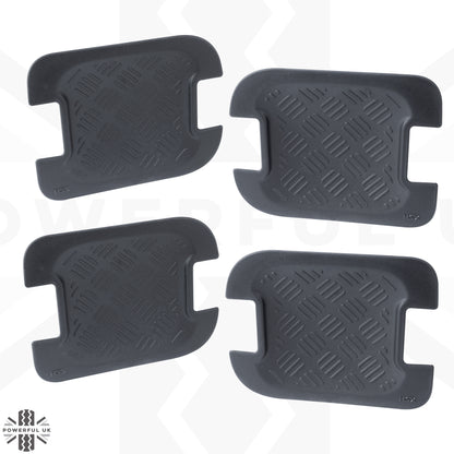 Chequer Plate Door Handle Scuff Plates (4pc) for Land Rover Defender L663 110/130 (4 door)