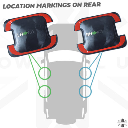 Chequer Plate Door + Tailgate Scuff Plate Kit (5pc) for Land Rover Defender L663 (4 door)