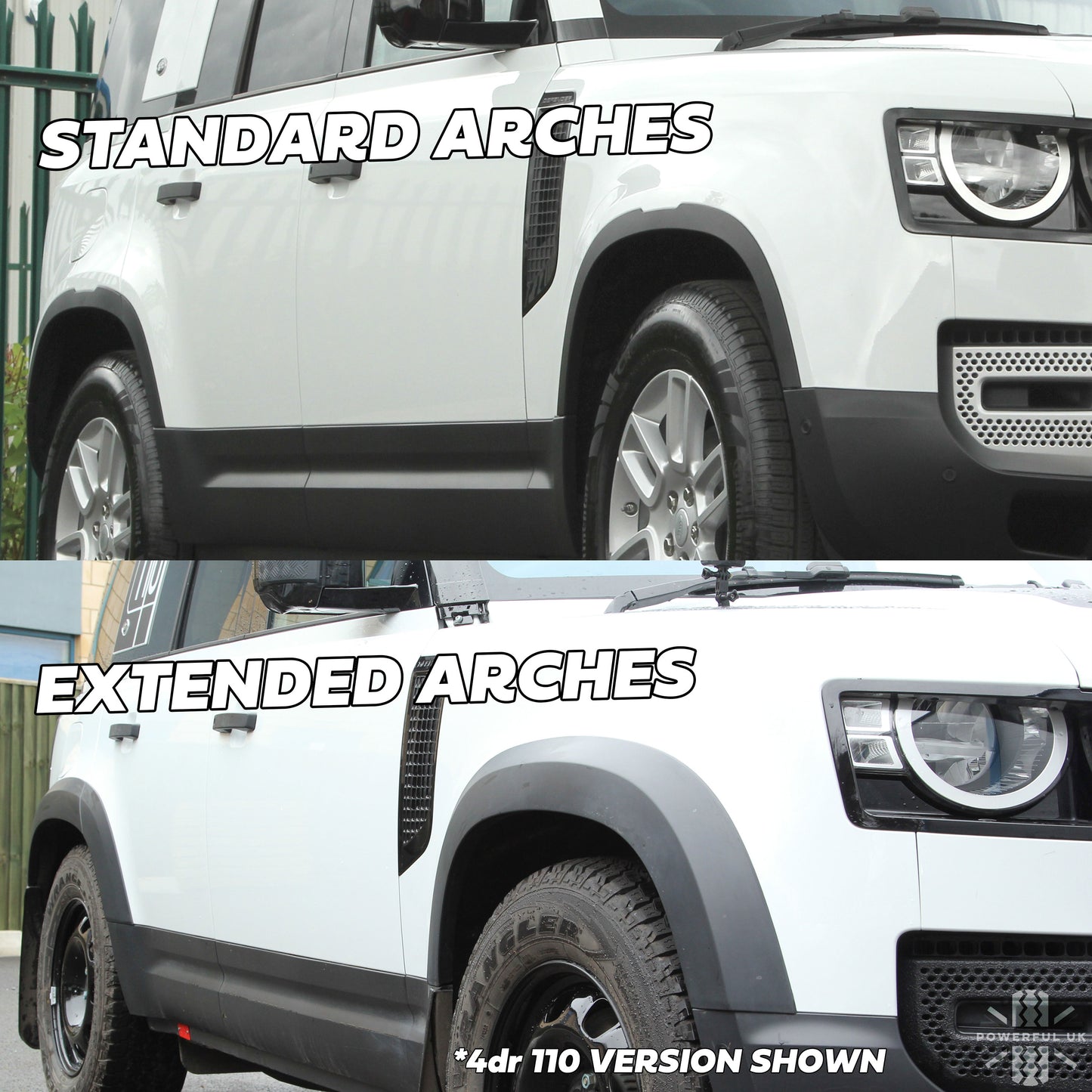 6pc Wheel Arch Kit for Land Rover Defender L663 - ROW - Gloss Black