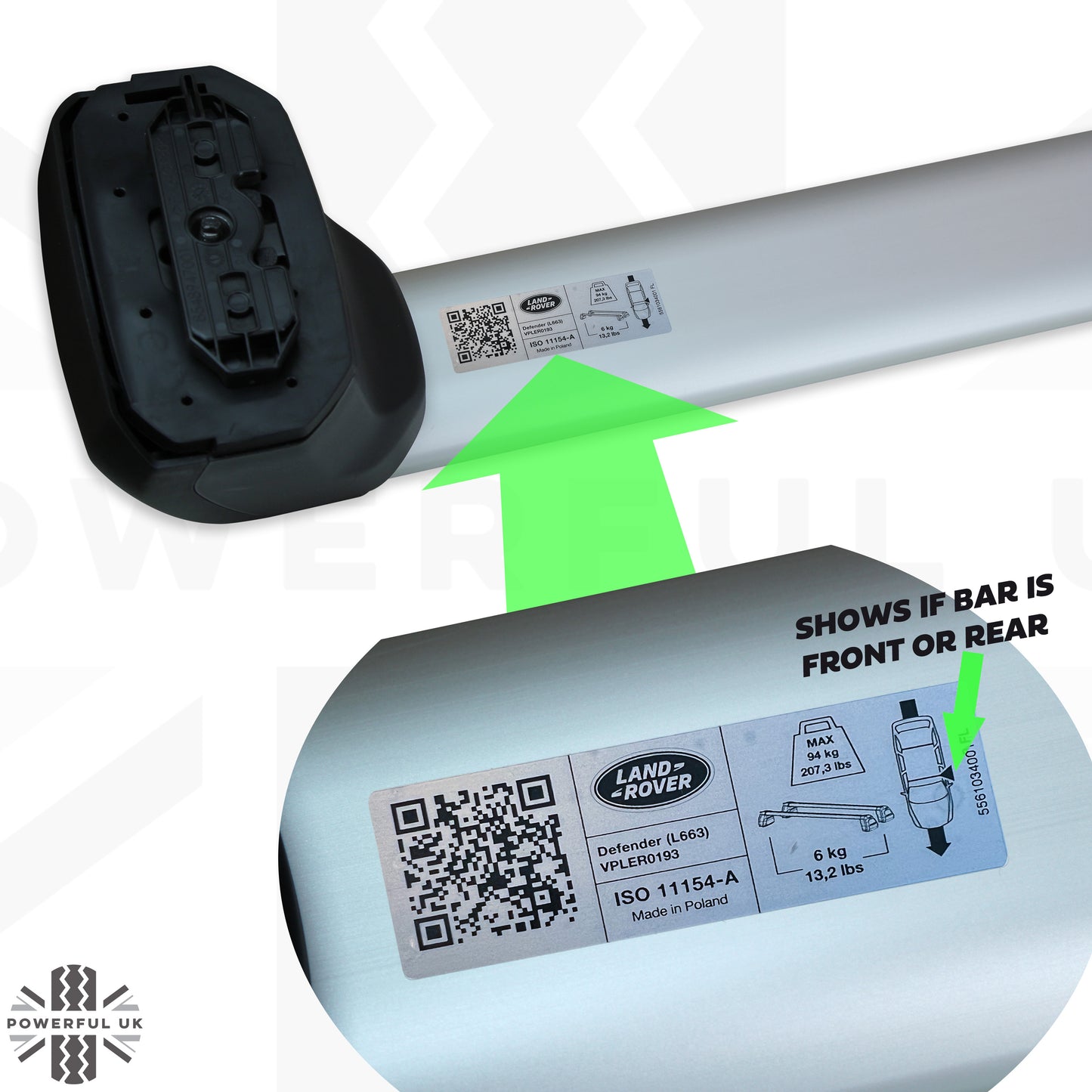 Roof Cross Bar Kit for Land Rover Defender L663 (130 model)