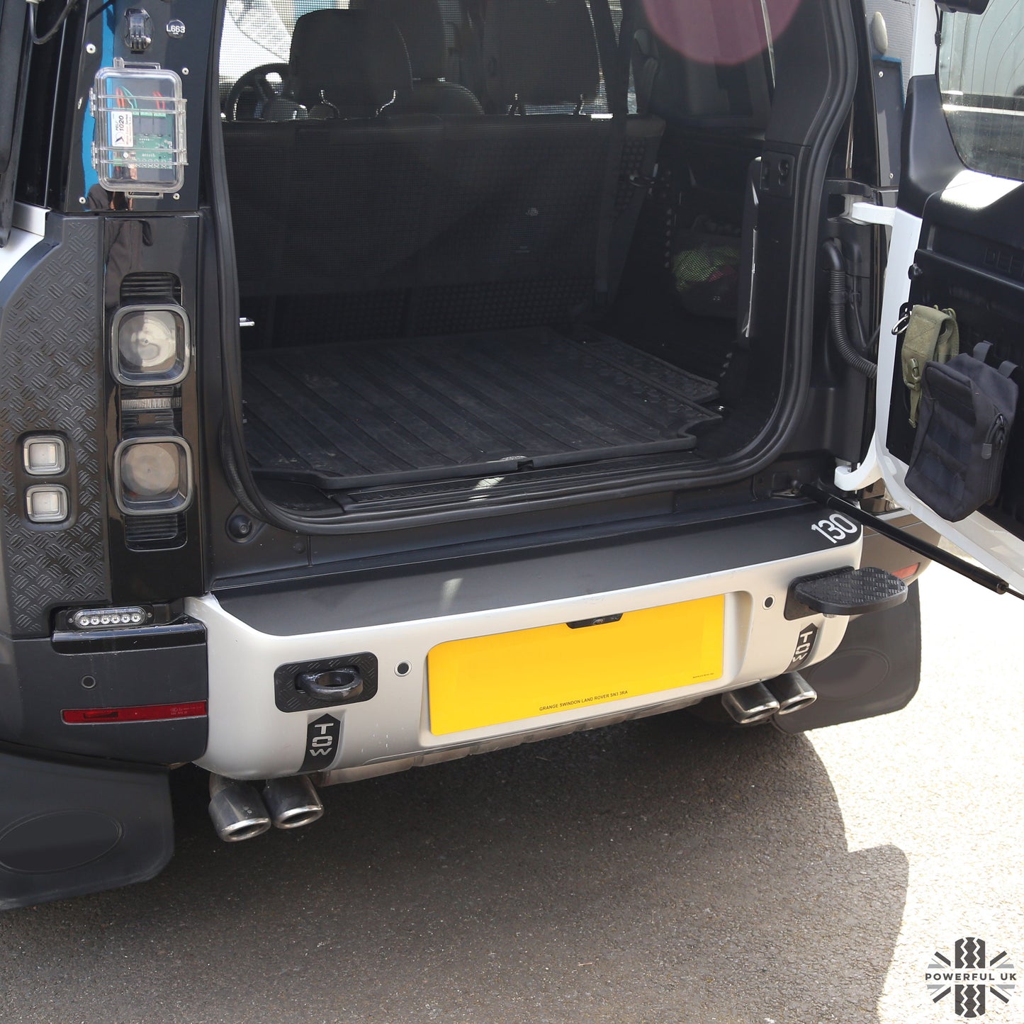 Rear Bumper Protection Decal for Land Rover Defender L663 - with 130 emblem