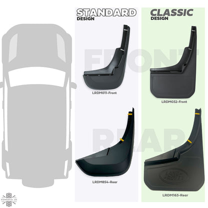 Genuine Rear Mudflaps Standard Design for Land Rover Defender L663 130
