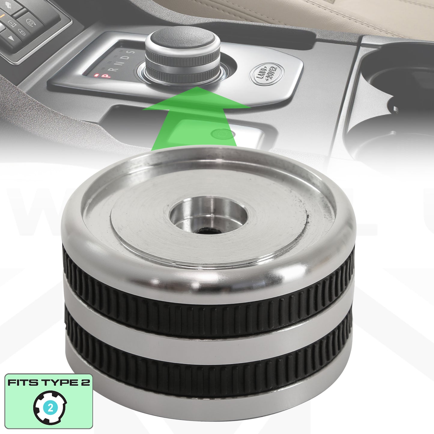 Rotary Shifter in Silver - Genuine - for Jaguar XF