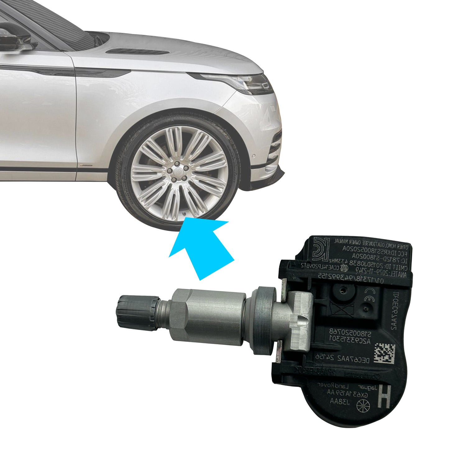 OE Tyre Pressure Monitoring System (TPMS) Sensor x1 for Land Rover Discovery Sport - Early type