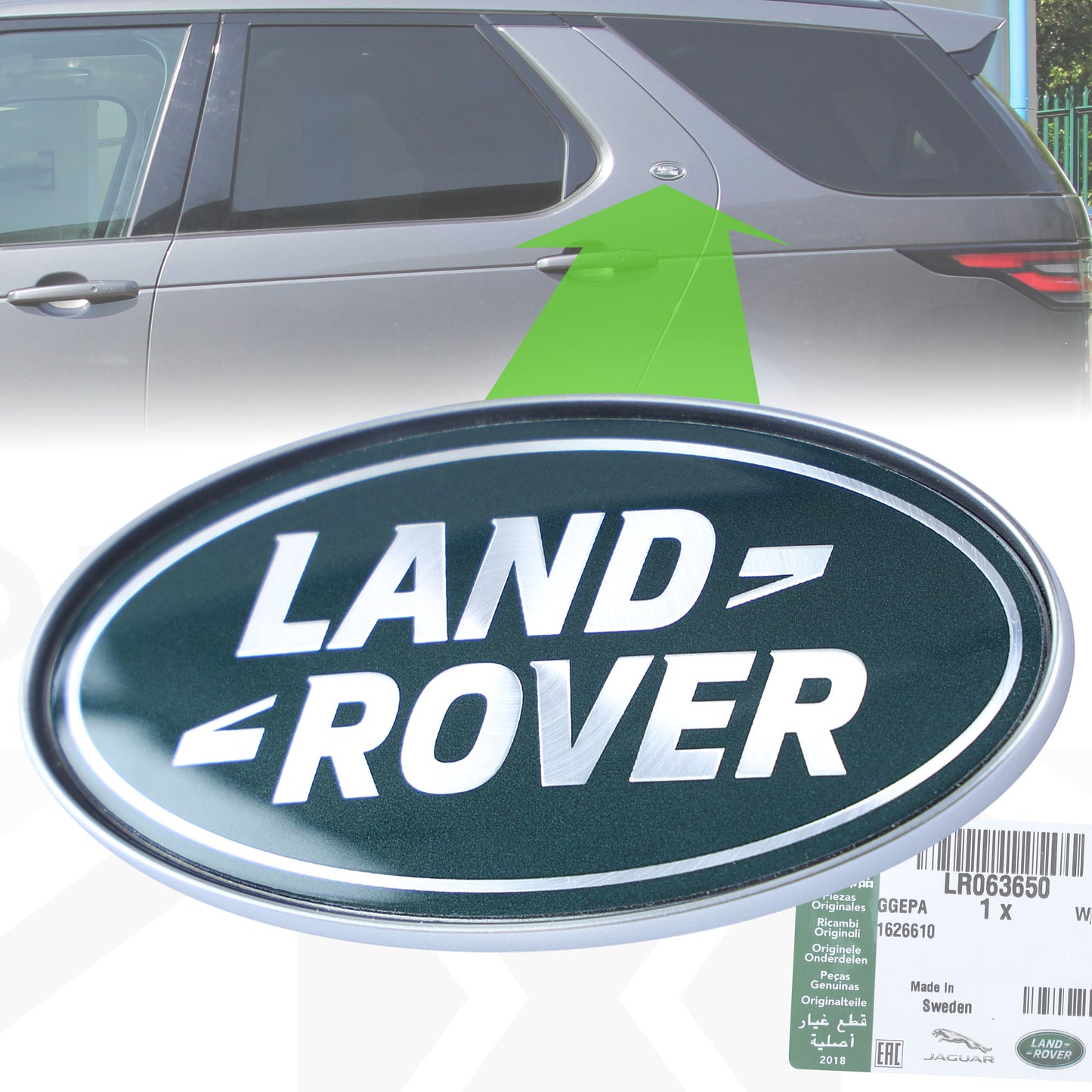 1x Genuine C Pillar Oval Badge for Land Rover Discovery 5