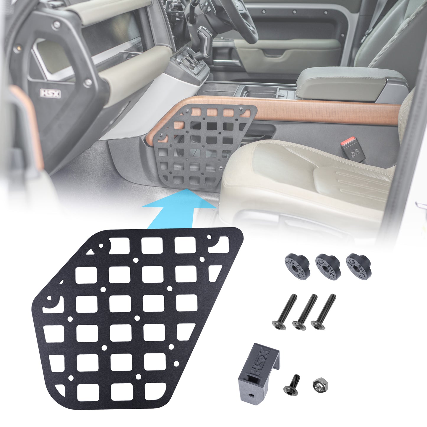 1x Centre Console Molle Plate for Land Rover Defender L663