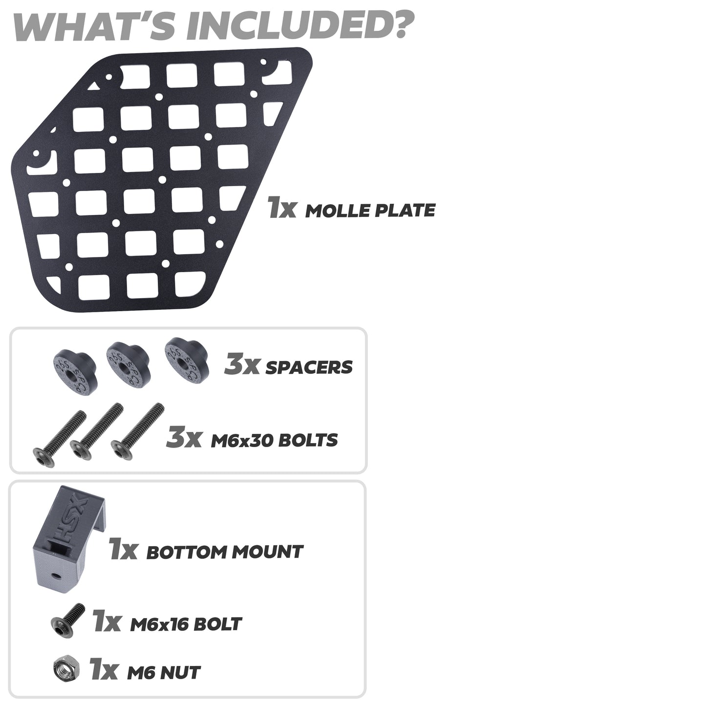 1x Centre Console Molle Plate for Land Rover Defender L663
