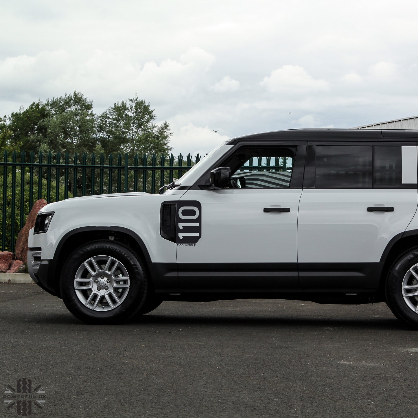 Door/Side Vent Decal Kit - '110' - Matte Black for Land Rover Defender L663