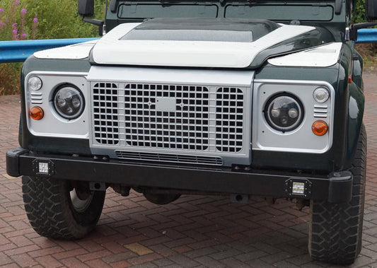 Front Bumper - Black with Long DRL's - for Land Rover Defender