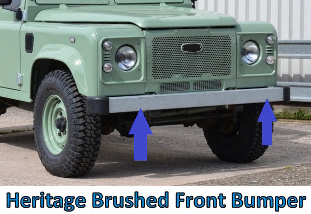 Front Bumper - Brushed Stainless Steel - for Land Rover Defender