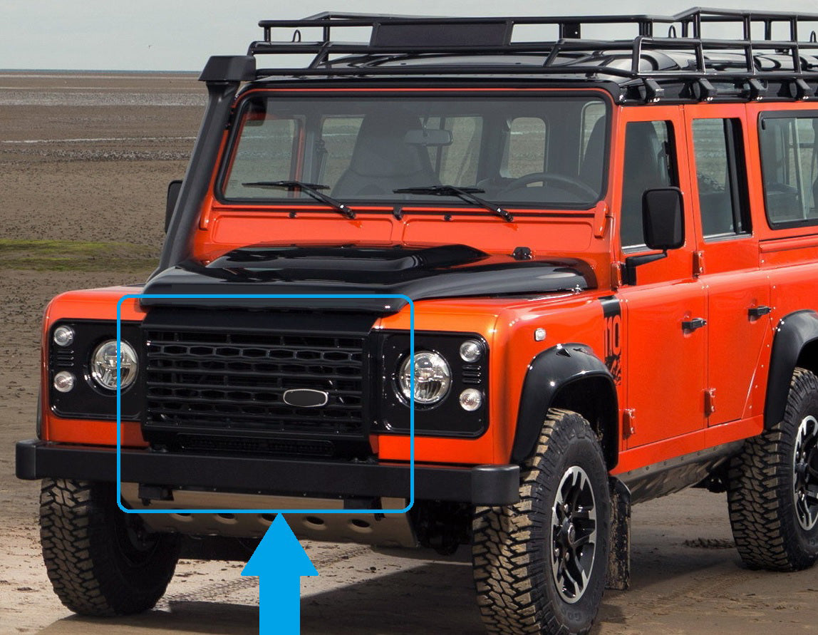 Adventurer Style Front Grille - Gloss Black - for Land Rover