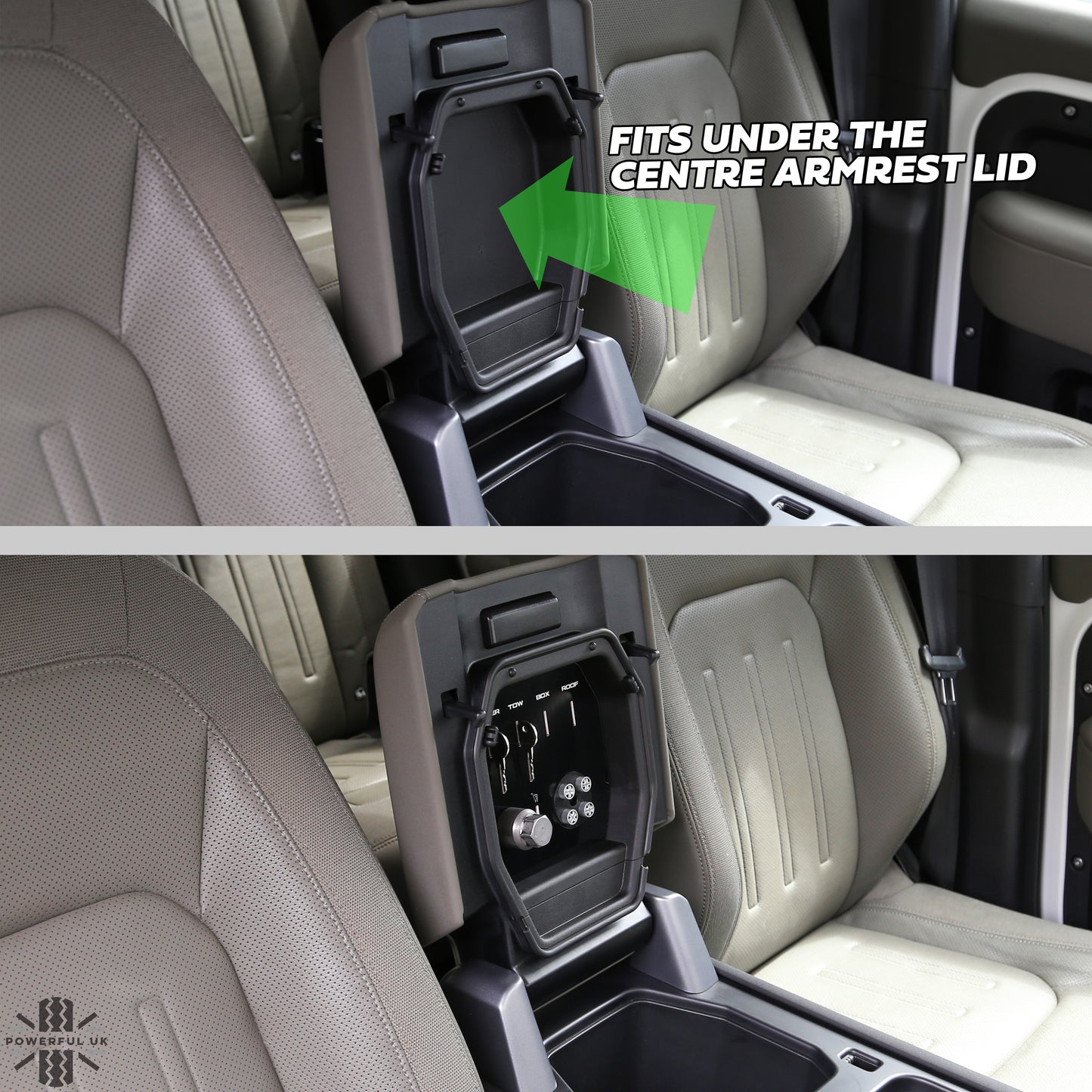 Cubby Box Key Organiser - STEEL Wheel Type - for Land Rover Defender L663