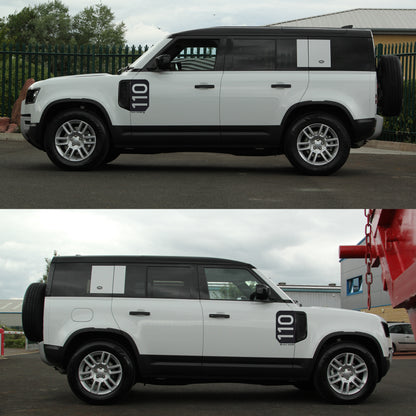 Door/Side Vent Decal Kit - '110' - Matte Black for Land Rover Defender L663