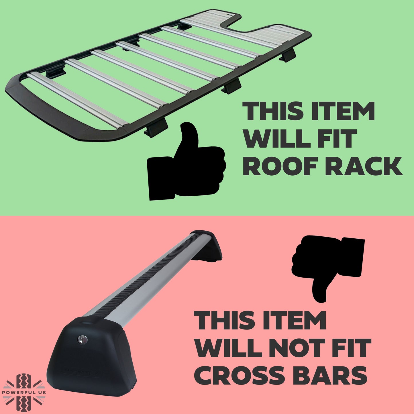 Roof Box Spacer/Fitting Kit for Land Rover Defender L663 Expedition Roof Rack (2025+ rack)
