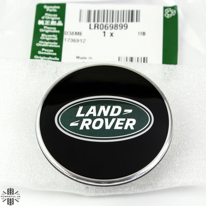Genuine 1x Black & Green Alloy Wheel Centre Cap for Land Rover Defender L663