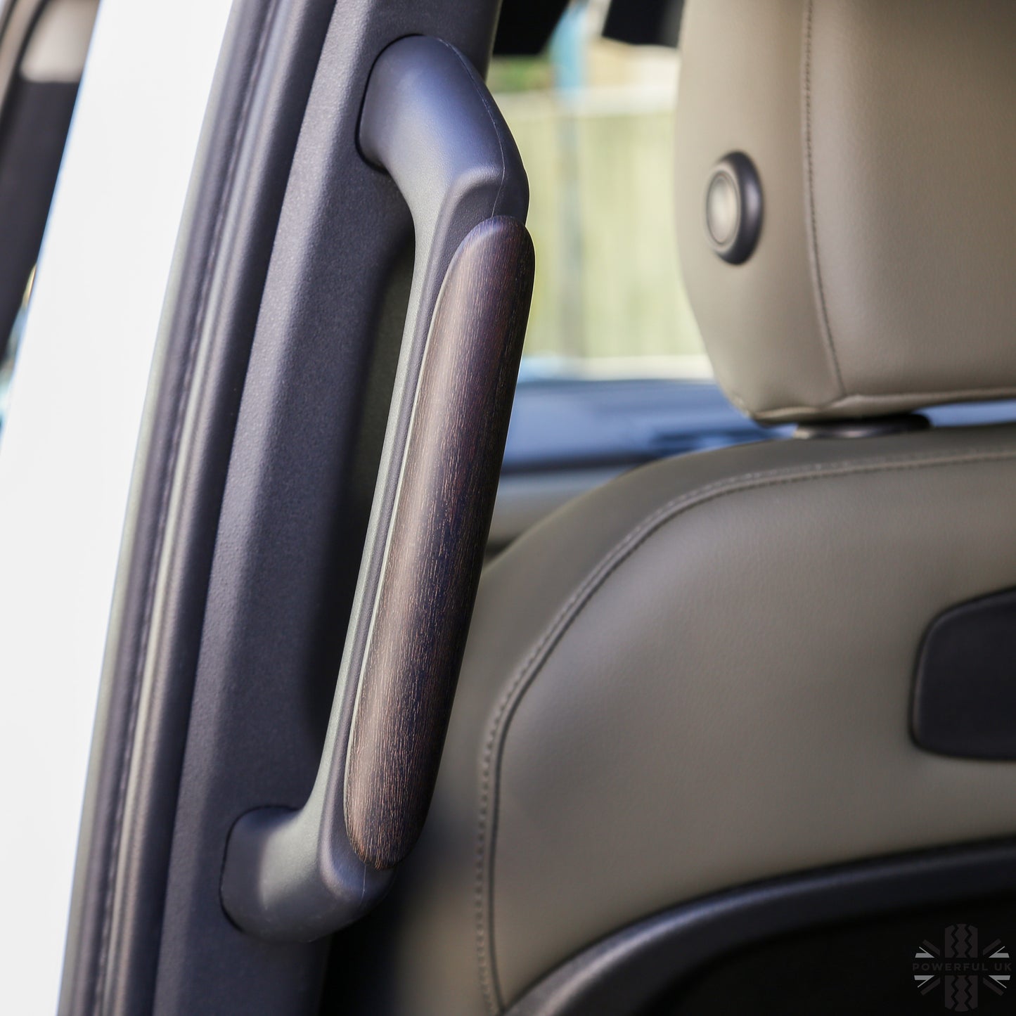 Rear Grab Handle Covers - Oak Wood - for Land Rover Defender L663