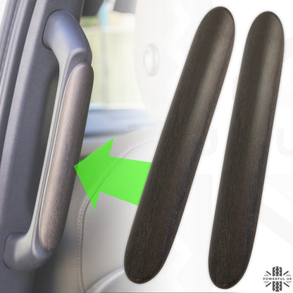 Rear Grab Handle Covers - Oak Wood - for Land Rover Defender L663