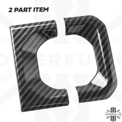 Gear Selector Surround Trim - Carbon Fibre - for Land Rover Defender L663