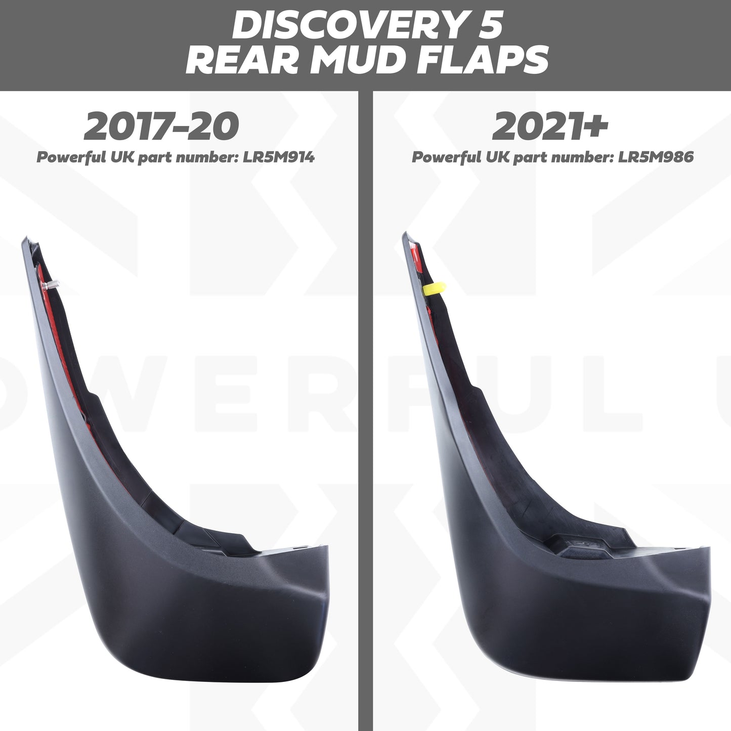 Mudflap kit Front+Rear 4 pc for Land Rover Discovery 5