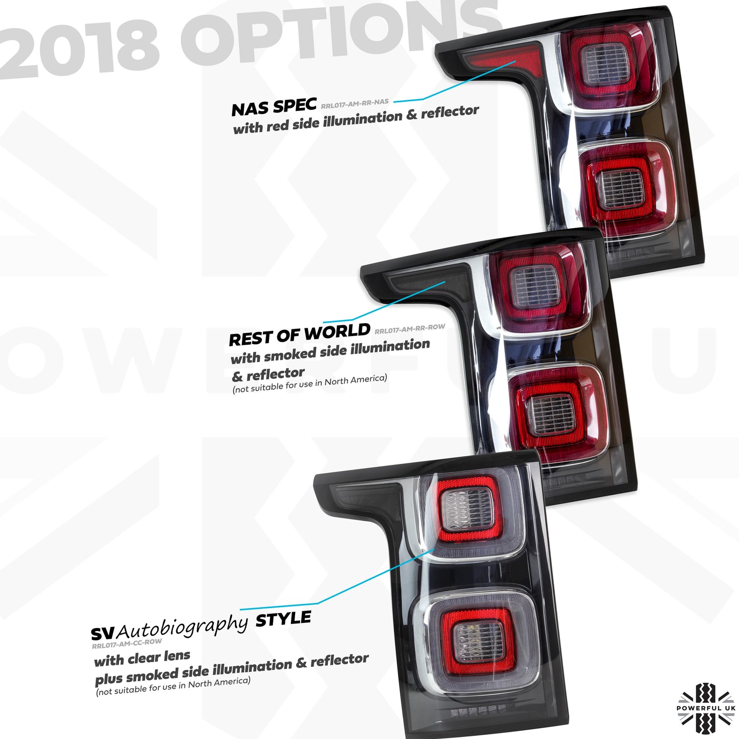 Rear Light 2018+ Style - NAS Spec - RIGHT for Range Rover L405