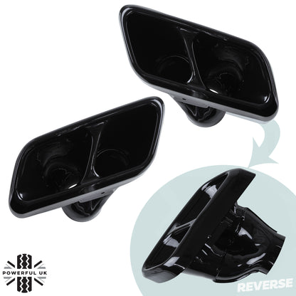 '2018 SVR' Style Exhaust Finishers for Range Rover Sport L494 '2018 onwards' - Black