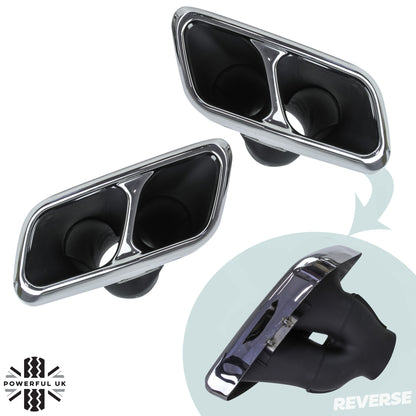 '2018 SVR' Style Exhaust Finishers for Range Rover Sport L494 '2018 onwards' - Stainless