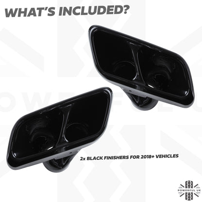 '2018 SVR' Style Exhaust Finishers for Range Rover Sport L494 '2018 onwards' - Black