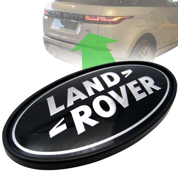 Genuine Rear Tailgate Badge - Black & Silver - for Range Rover Evoque ...