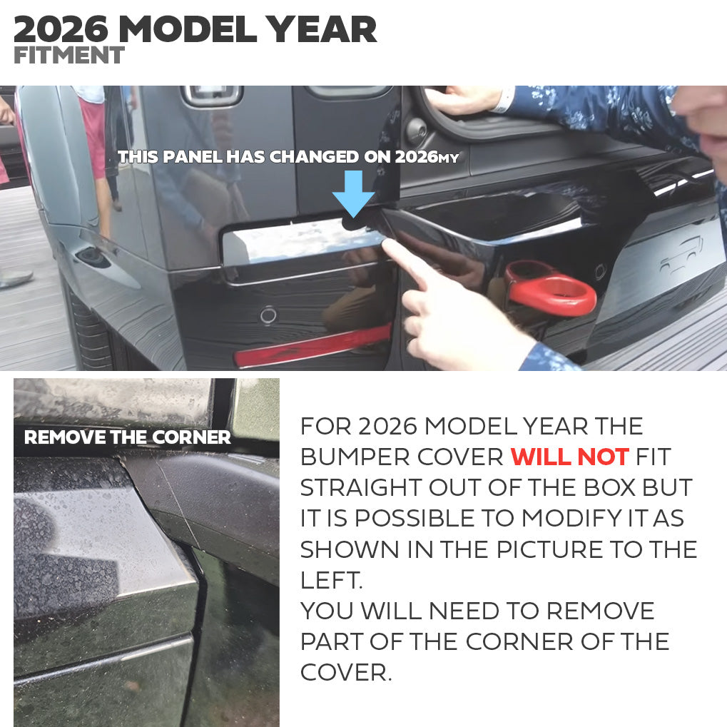 HSX Extended Rear Bumper Cover for Land Rover Defender L663