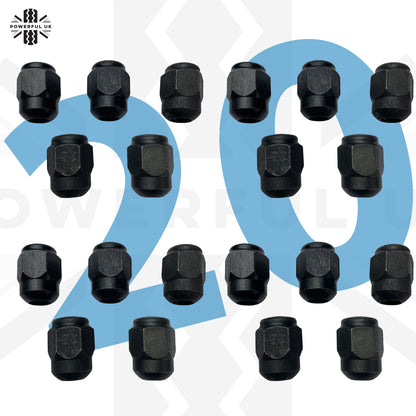 20pc Black Wheel Nut kit for Land Rover Freelander 1