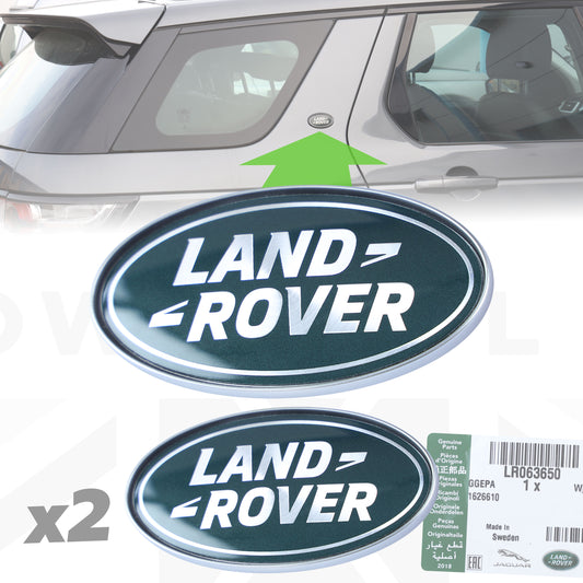 2x Genuine C Pillar Oval Badge for Land Rover Discovery Sport
